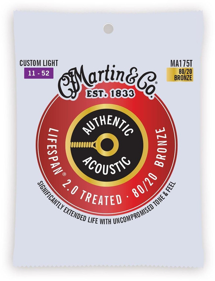 Martin MA175T Authentic Treated – struny do gitary akustycznej 80/20