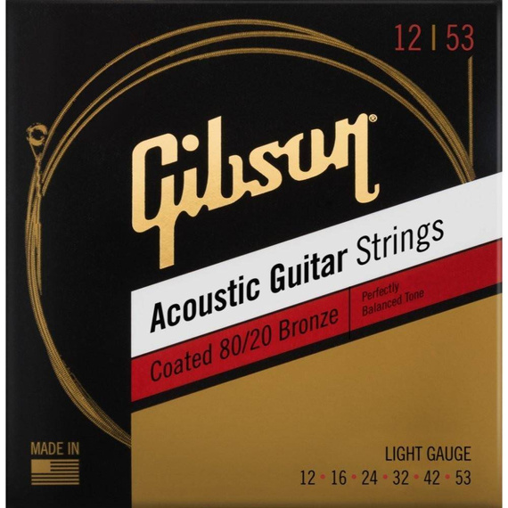 Gibson SAG-CBRW12 80/20 Coated – struny do gitary akustycznej