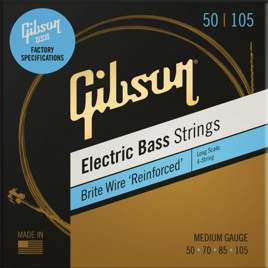 Gibson SBG-LSM Long Scale Brite Wire Electric Bass Strings, 4-String, Roundwound struny basowe