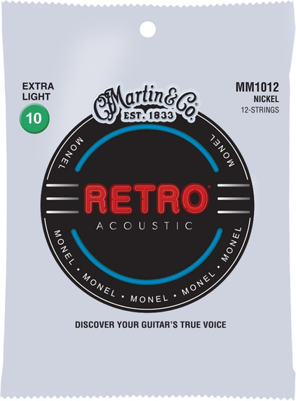 Martin Retro MM1012 – struny nickel do gitary 12-strunowej 10 extra light