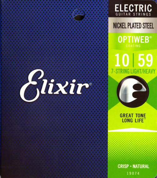 Elixir 19074 Optiweb 10-59 – struny do gitary elektrycznej 7-strunowej