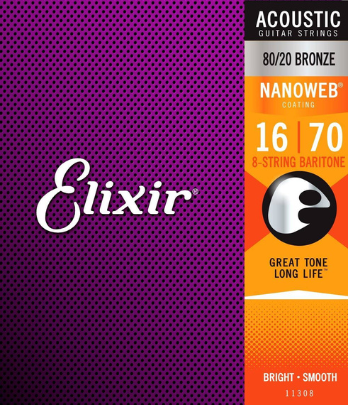 Elixir 11308 (16-70) NW – struny barytonowe do gitary