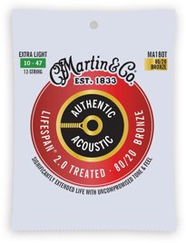 Martin MA180T Authentic Treated – struny do gitary akustycznej 12-strunowej