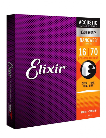 Elixir 11308 (16-70) NW – struny barytonowe do gitary